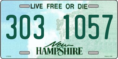 NH license plate 3031057