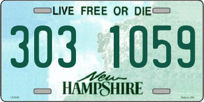 NH license plate 3031059