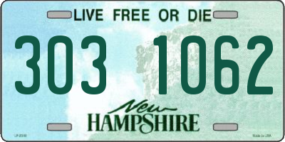 NH license plate 3031062