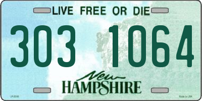 NH license plate 3031064