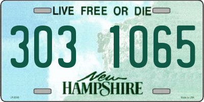 NH license plate 3031065