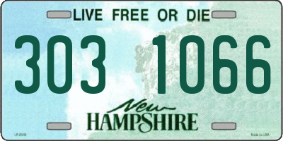 NH license plate 3031066