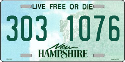 NH license plate 3031076