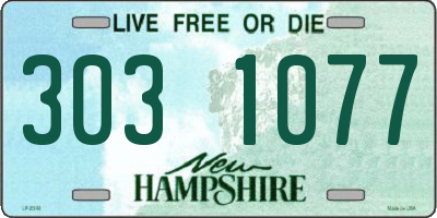 NH license plate 3031077