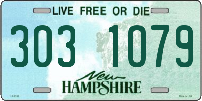 NH license plate 3031079