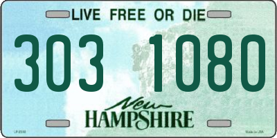 NH license plate 3031080