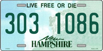 NH license plate 3031086
