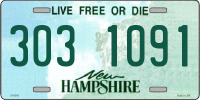 NH license plate 3031091