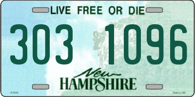 NH license plate 3031096