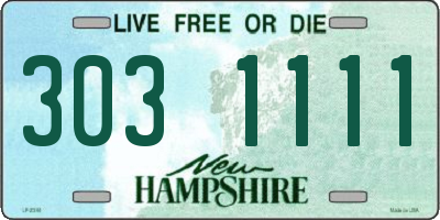 NH license plate 3031111