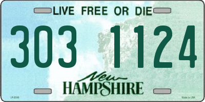 NH license plate 3031124