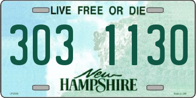 NH license plate 3031130