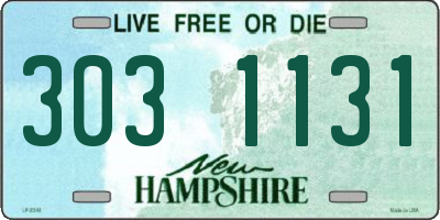 NH license plate 3031131