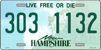 NH license plate 3031132