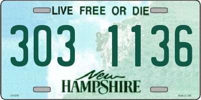 NH license plate 3031136