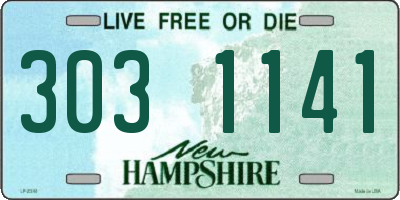 NH license plate 3031141