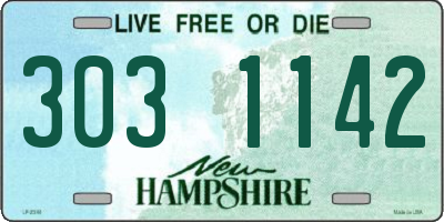 NH license plate 3031142