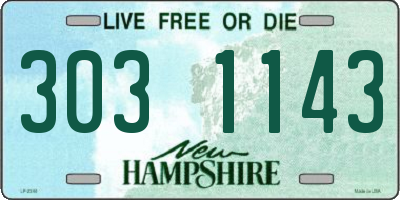 NH license plate 3031143