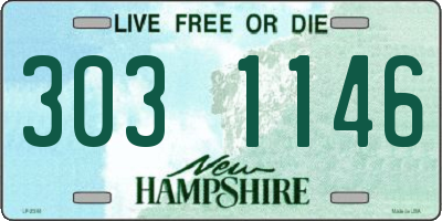 NH license plate 3031146