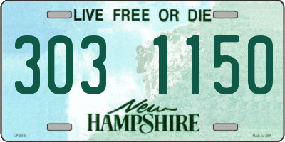 NH license plate 3031150