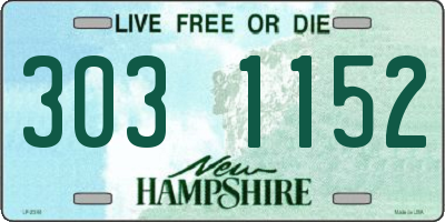 NH license plate 3031152