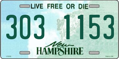 NH license plate 3031153