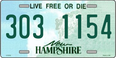 NH license plate 3031154