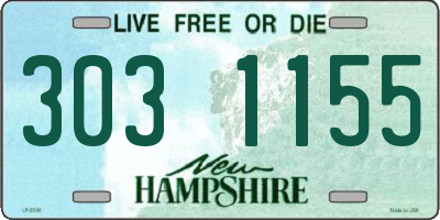 NH license plate 3031155