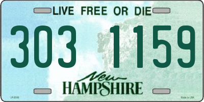 NH license plate 3031159