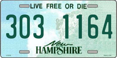 NH license plate 3031164