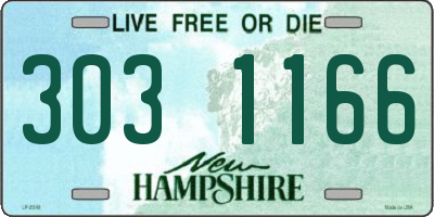 NH license plate 3031166