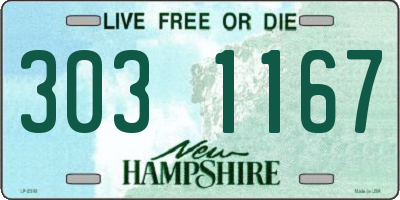 NH license plate 3031167