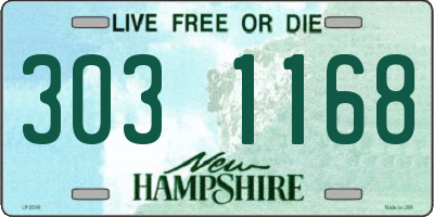 NH license plate 3031168