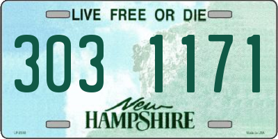 NH license plate 3031171
