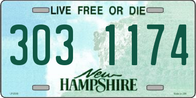 NH license plate 3031174