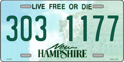 NH license plate 3031177