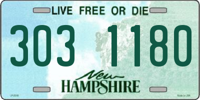 NH license plate 3031180