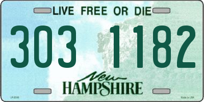NH license plate 3031182