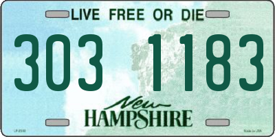 NH license plate 3031183