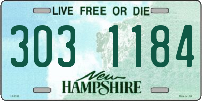 NH license plate 3031184