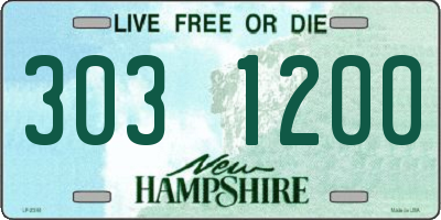NH license plate 3031200