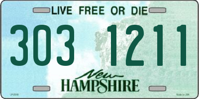 NH license plate 3031211
