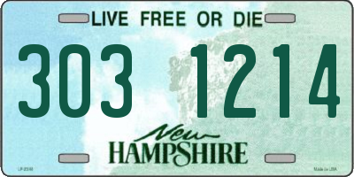 NH license plate 3031214