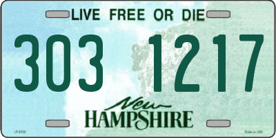 NH license plate 3031217