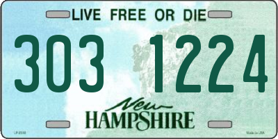 NH license plate 3031224