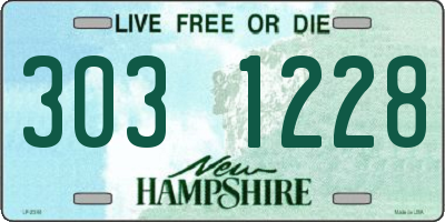 NH license plate 3031228