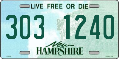 NH license plate 3031240