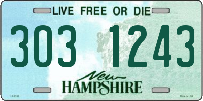 NH license plate 3031243