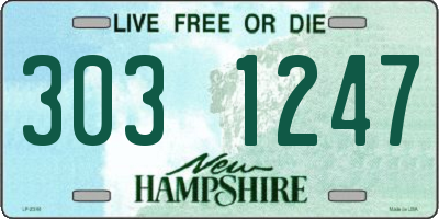 NH license plate 3031247