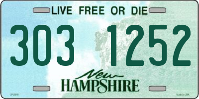 NH license plate 3031252